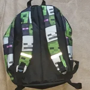 7 MNECRAFT BACKPACK,MINECRAFT TEE SHIRT,2 FLASHING WATCHES, SHADES,PORTFOLIO BAG Amazon.com | Minecraft Backpack for Boys Kids Teens  main image 3